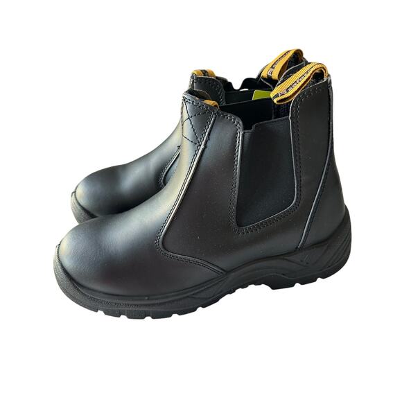 Safetoe Men's Steel Toe Chelsea Work Boots Brown Slip-On Water Resistant - Picture 2 of 8